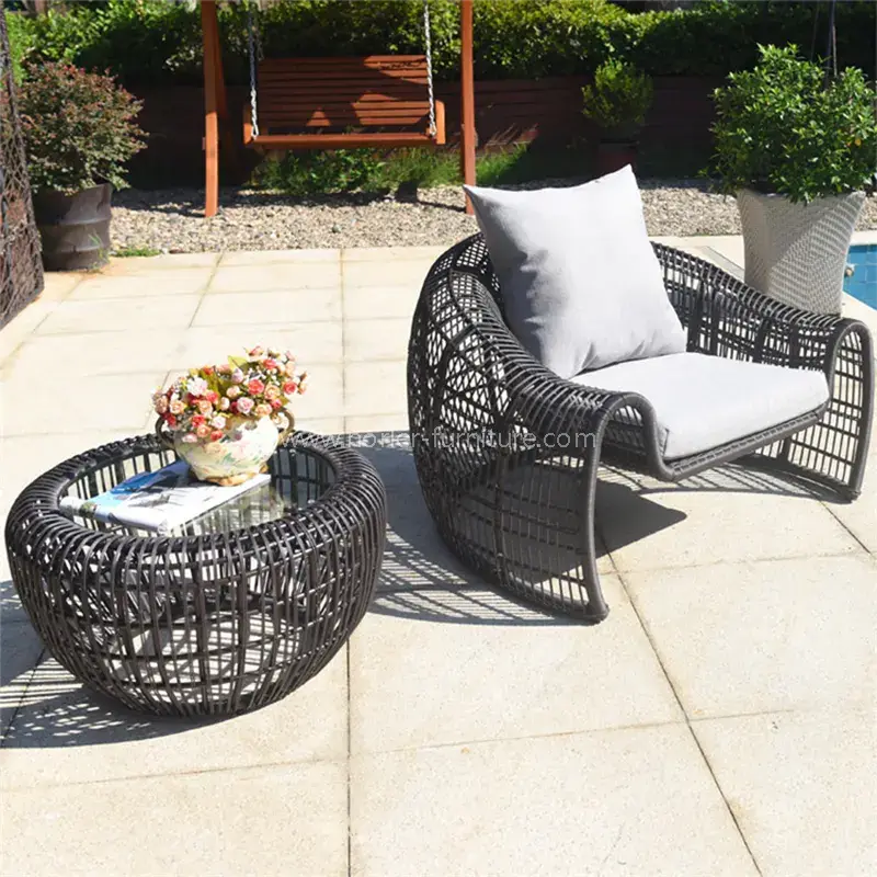 Yüksək keyfiyyətli açıq həyət rattan divan