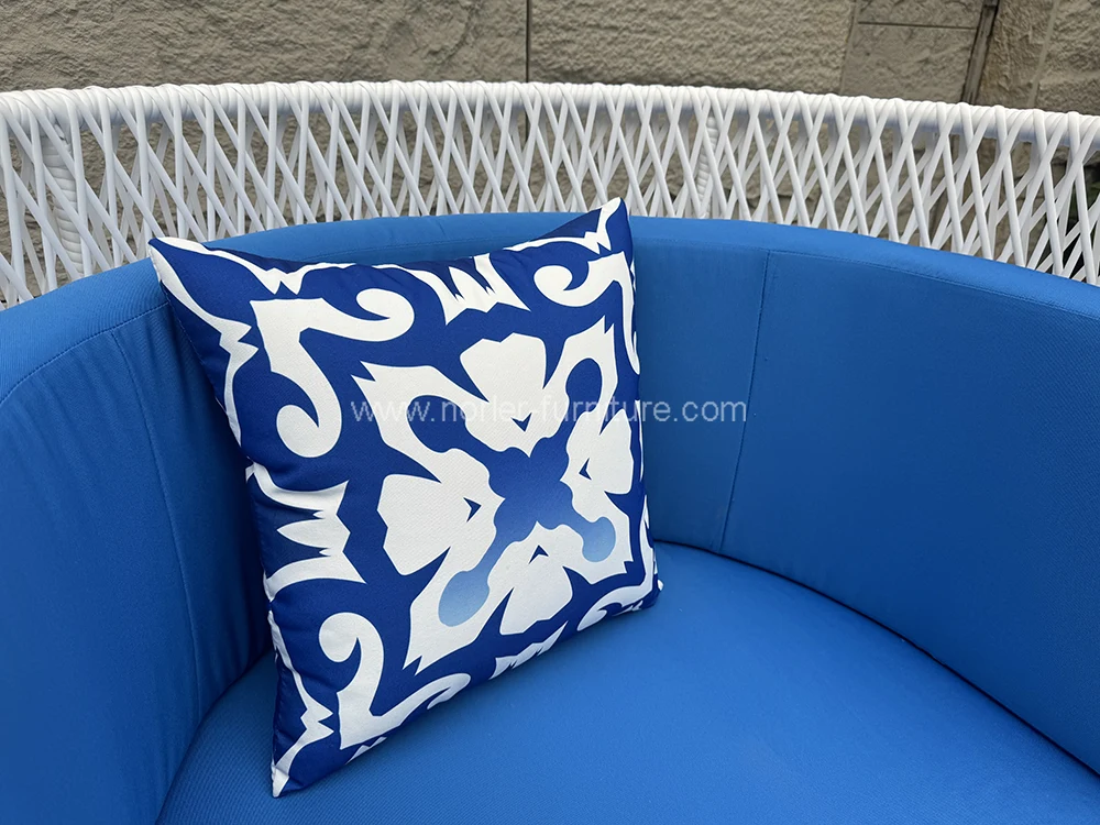 Newest Blue Rope Weaving Outdoor Sofa