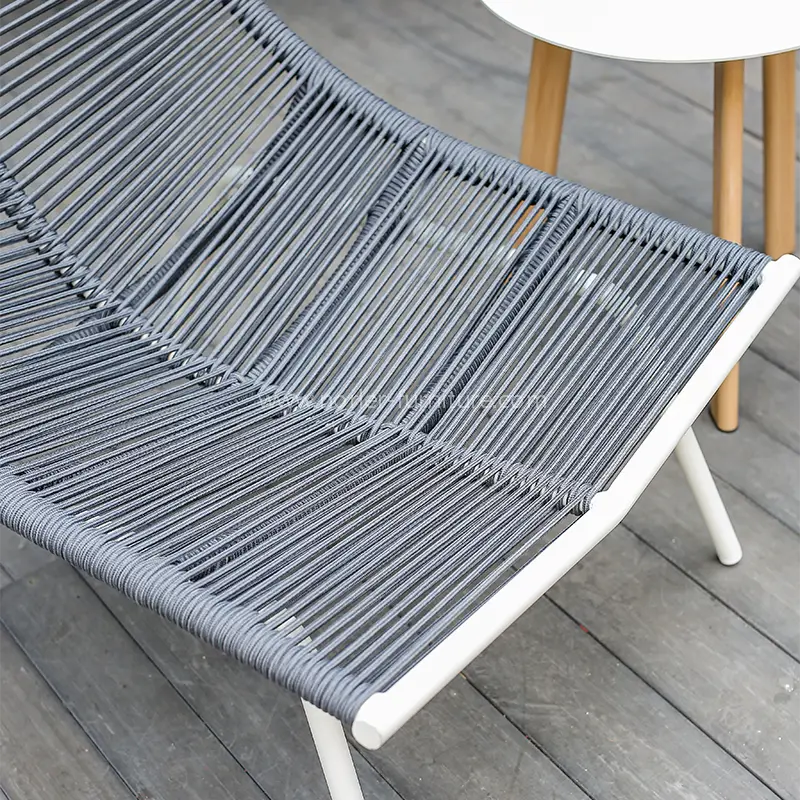 Outdoor Balcony Leisure Aluminum Woven Belt Chair set