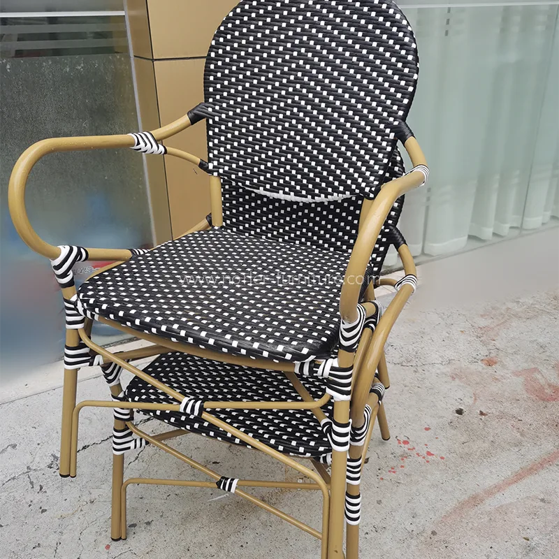 Müasir suya davamlı davamlı alüminium pe rattan yemək dəsti