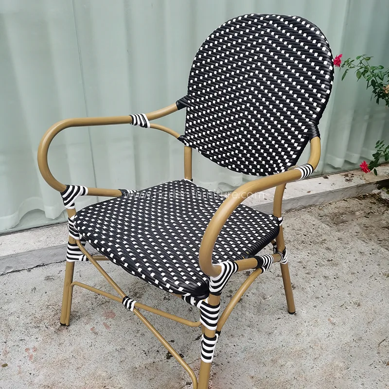 Müasir suya davamlı davamlı alüminium pe rattan yemək dəsti