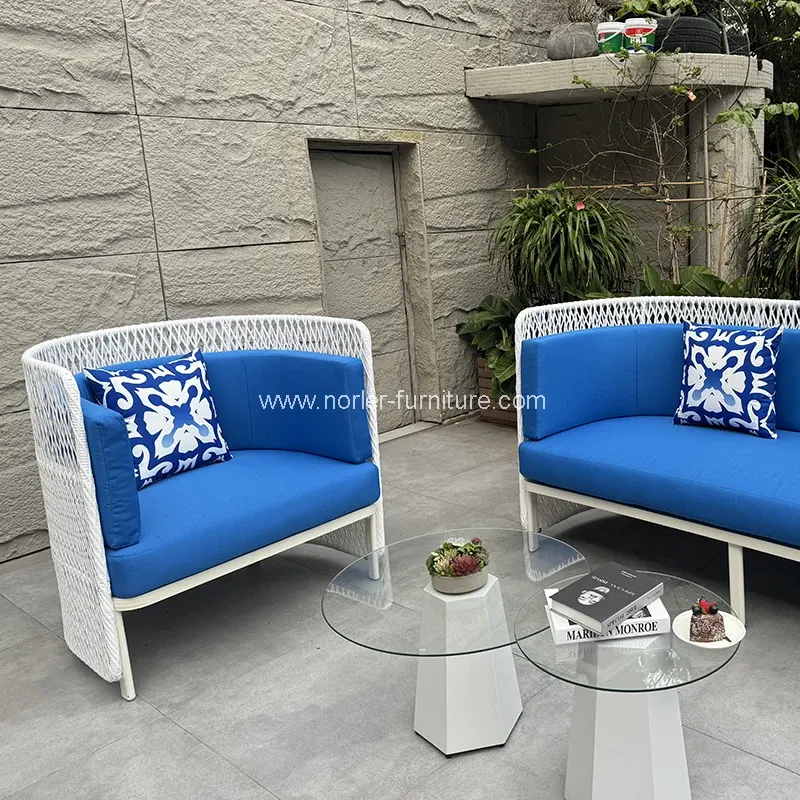 Ən yeni mavi ip toxuyan açıq divan