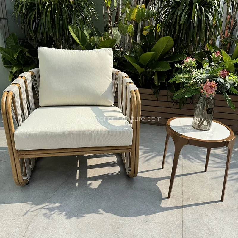 Açıq eyvanı Rattan ip bağ dəsti