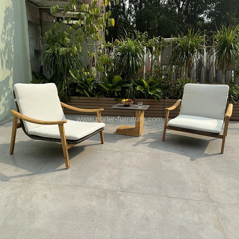 Açıq balkon Teak Wood Garden dəsti