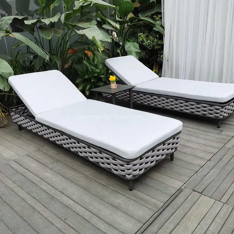 Xarici Rahat Rattan Toxumaçılıq Sun Lounger