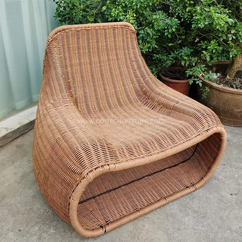 Açıq həyətyanı rattan mebel asudə kreslosu